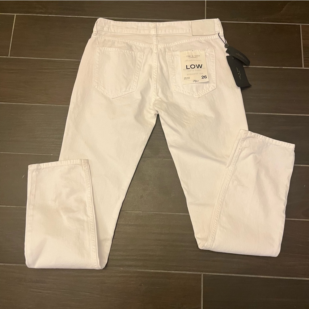 Rag and Bone White Piper Low Rise Straight Jeans NWT - Picture 5 of 10